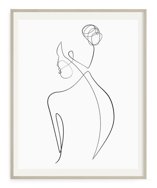 Woman Outline No.3- Printable Wall Art