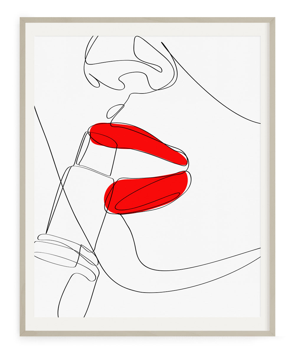 Red Lips Fashion- Printable Wall Art