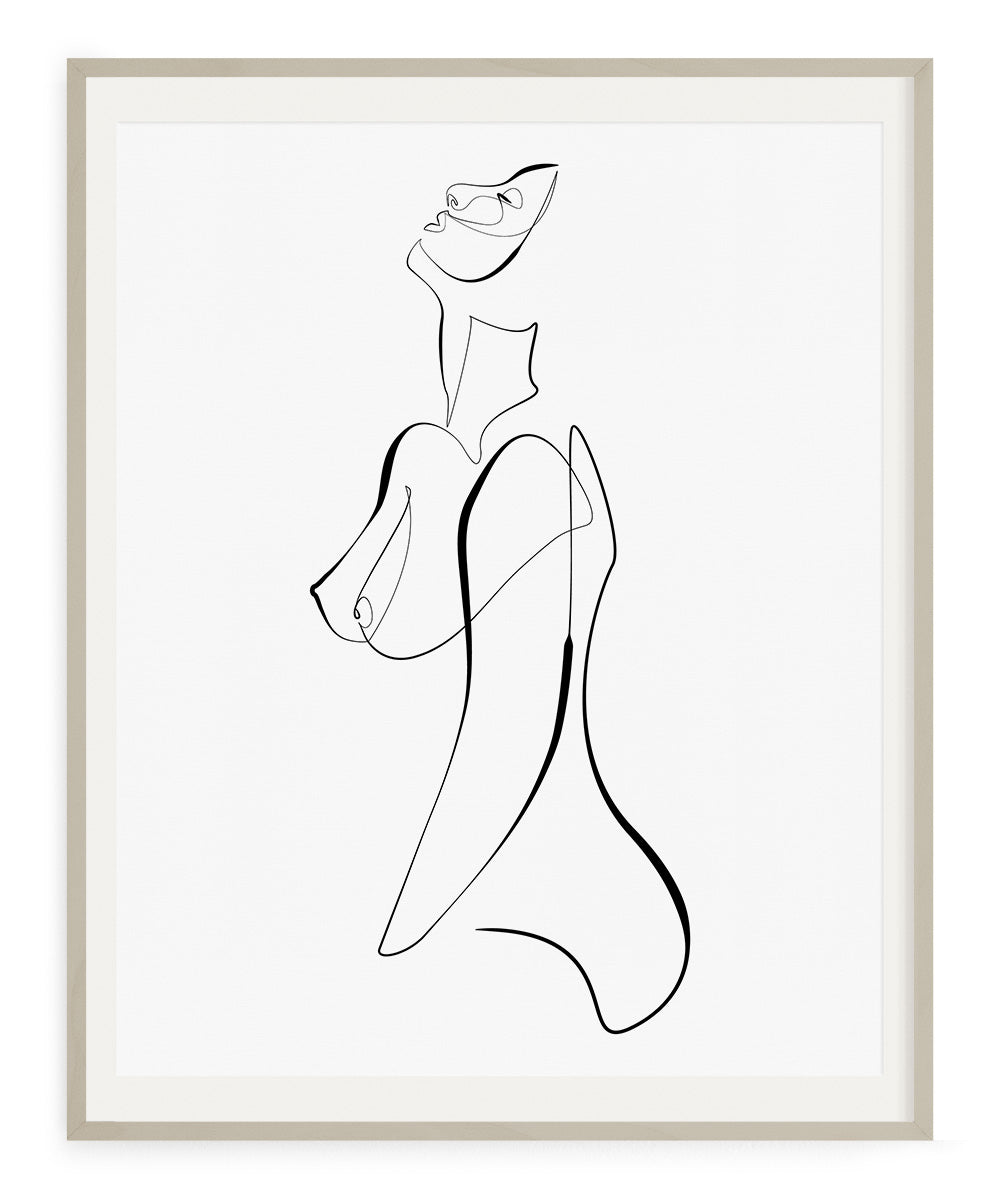 drawing of a woman body