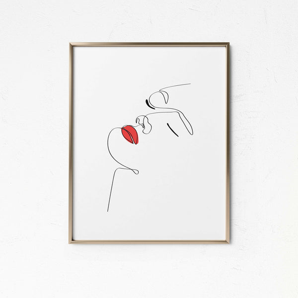 Punchy Red- Printable Wall Art